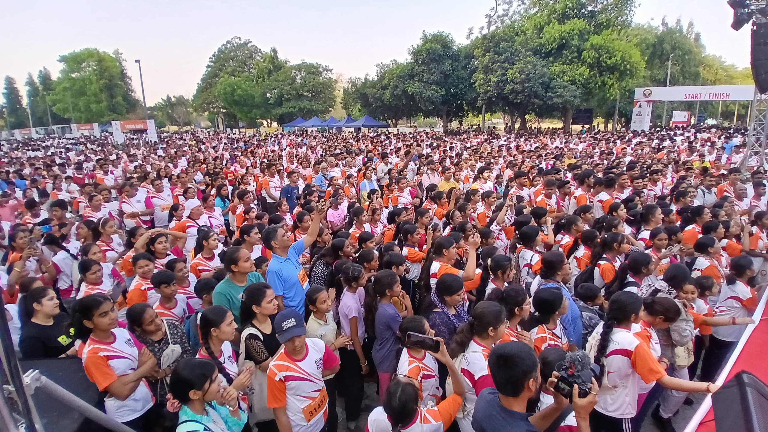 Sewa Bharti Delhi organized the Run for a Girl Child marathon at Jawaharlal Nehru Stadium on April 13 2025